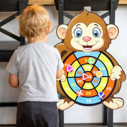 Educational Games Dart Board Baby Toy Stickey Ball Dart Games for Children 3 to 7 Years