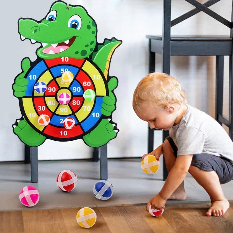 Educational Games Dart Board Baby Toy Stickey Ball Dart Games for Children 3 to 7 Years