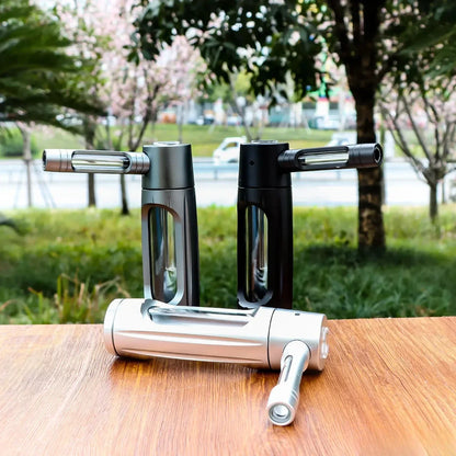 155mm Dry Burning Grass Smoking Pipe Portable Aluminum Alloy&Glass Tobacco Pipes Hookah Shisha Pipa Smoking Accessories